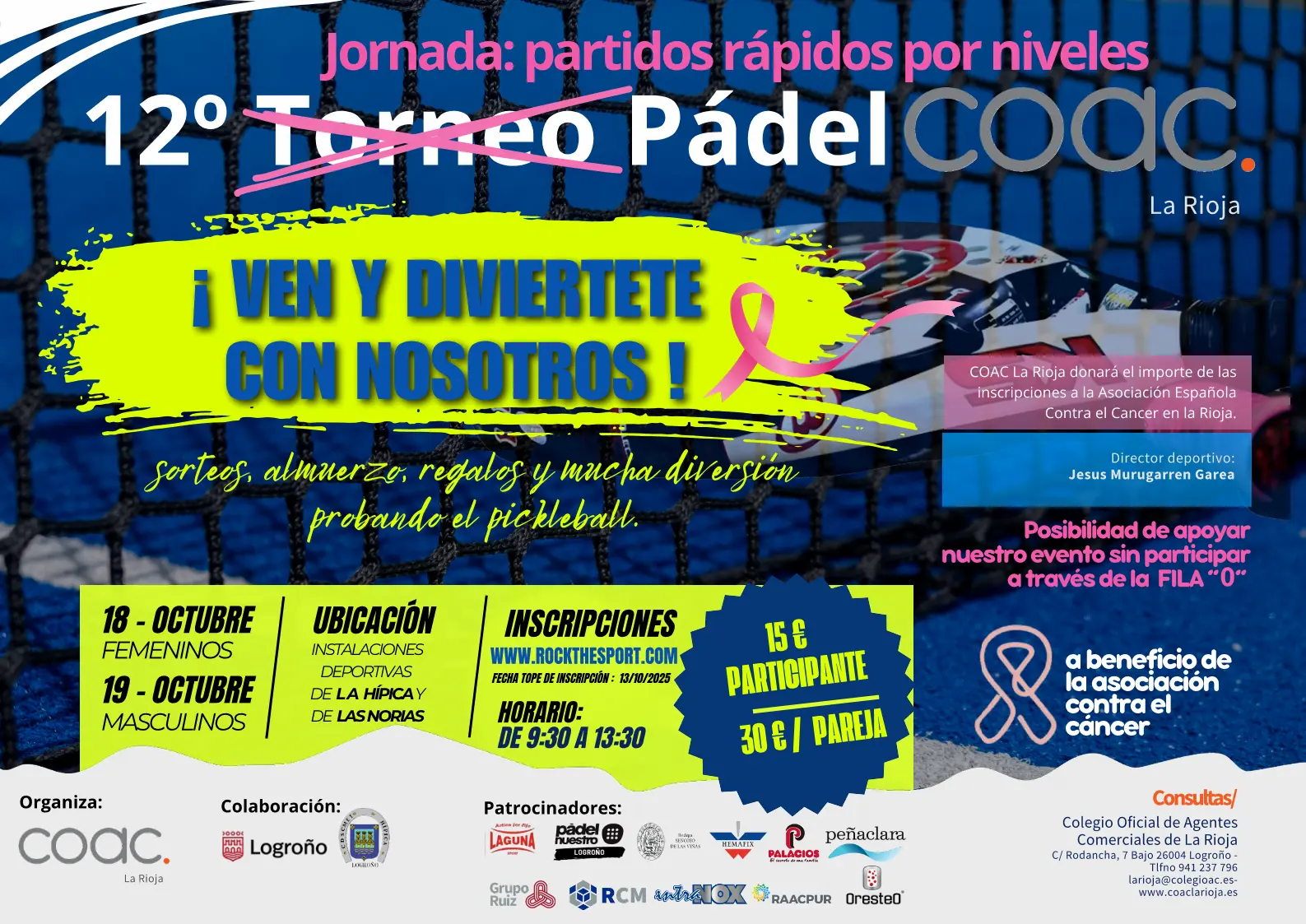 torneo padel 2025 logroño COAC